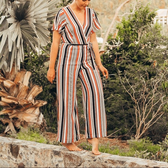 Monteau Striped Jumpsuit - Picture 2 of 4